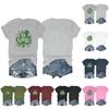 Women's Round Neck Saint Patrick's Day Print Short Sleeve Comfortable Casual Top