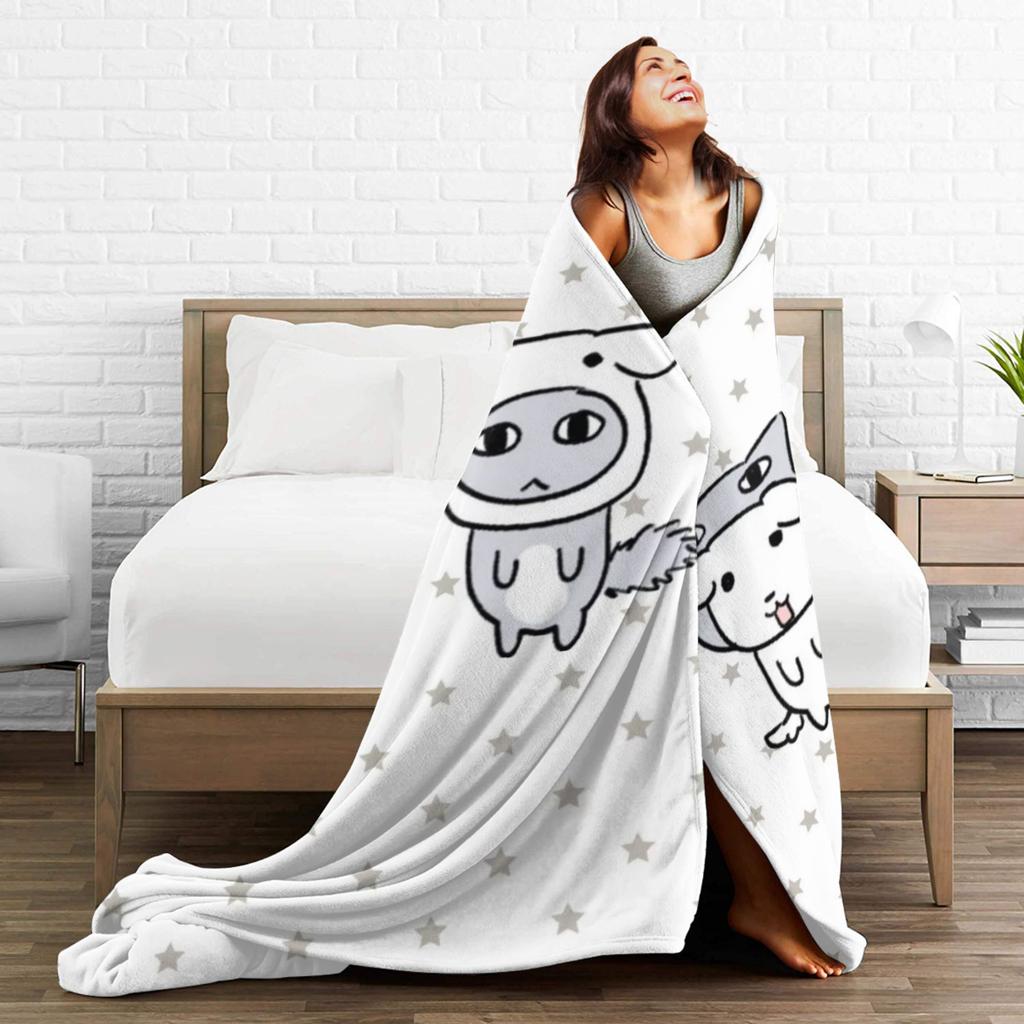 Cute GANADI Flannel Blanket Kids Adults Comfortable Throw Blanket Winter Bedroom Bedspread Sofa Bed Cover
