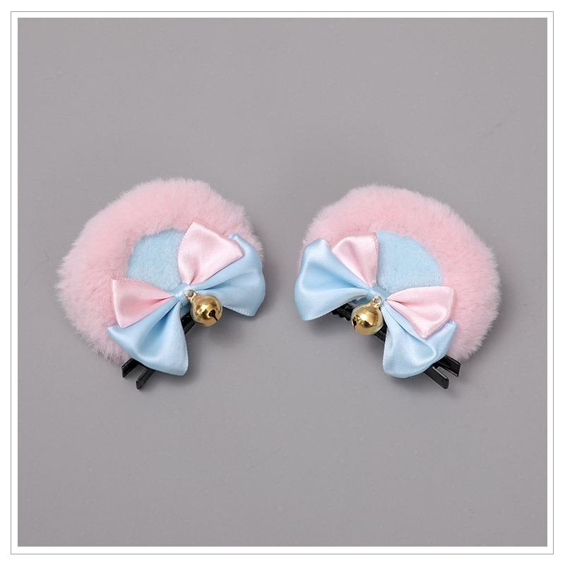 A handmade cute olita hair accessories lo lady edge clip J animal ear hairpin double bow bear ear pair clip