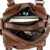 Retro Leather Female Multi-pockets Shoulder Crossbody Bags for Women Mother 2 Layers Large Capacity Handbag Messenger Tote Bag