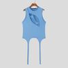 INCERUN Men Sexy Sleeveless Hollow Out Slim Party Fitted Short Tank Tops