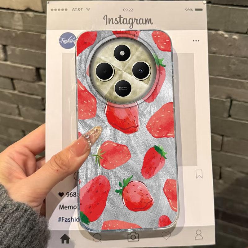 Summer Red Cherry Strawberry Girls Women Case For Xiaomi Poco X3pro X5 M6 X6 X3 NFC M5s M6 X7 Pro C75 C61 Bumper Fundas Cover