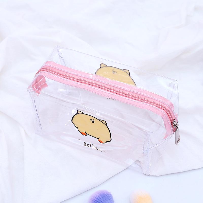 Multifunction Cosmetic Bags Cute Waterproof Transparent Storage Pouch PVC Zipper Travel Makeup Organizer Clear Case Toiletry Bag