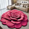 New Flower Carpet Special-Shaped Soft Peony Floor Mat Durable 40X40Cm Non-Slip Absorbent Bathroom Floor Mat
