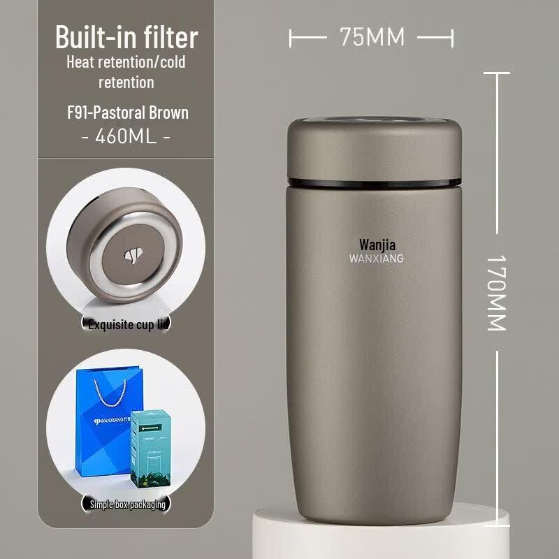 Wanxiang Insulated Tea Infuser Bottle 460ml
