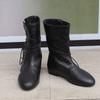 Women's Flat-bottomed Short Boots Autumn and Winter New Comfortable Large-size Casual Short Boots