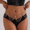 1PC Bohemian Retro Turquoise Waist Chain for Women, Personalized Versatile Fringed Body Chain Accessories, European and American Jewelry