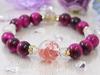 no Suzaku Crystal Love God Bracelet with Rose Pink Tiger and Rutile for Love and Money Power Stone Natural Stone Bracelet Includes Drawstring Bag 200