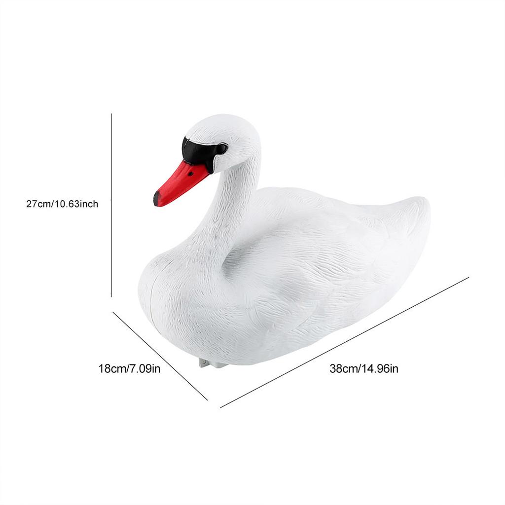Garden Decorations Simulated Cute Exquisite White Swan Decorative Tool Hunting Baits White Swan Decorative Tool