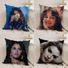 Hot Singer S-Selena G-Gomez Pillow Case Home Dorm Chair Back Short Plush Double-Sided Printing Office Nap Time Cushion Cover