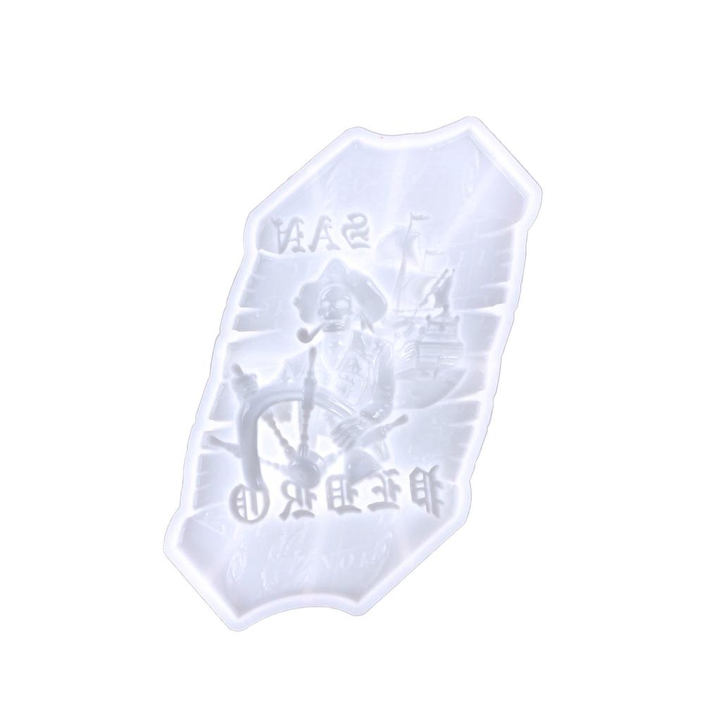 Skeleton Silicone Mold Treasure Map Pirate Skull Resin Decorations 3D Gypsum Relief Model Epoxy Resin Casting Molds