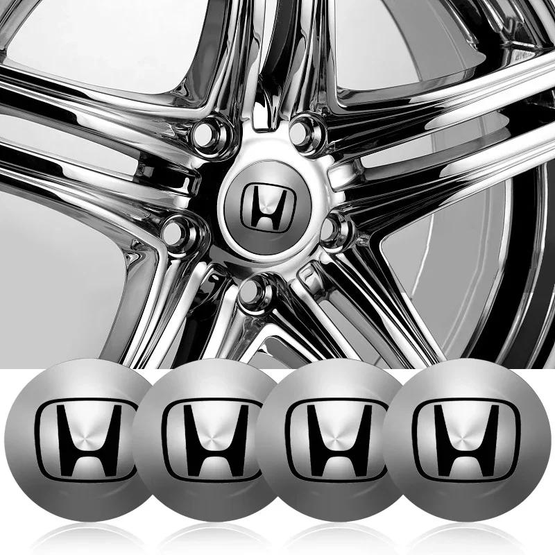 2025 Hot 56MM Car Wheel Center Hub Cap Logo Stickers Rim Emblem Car Styling For Honda Power TypeR Jazz City Civic Inspire FIT HR