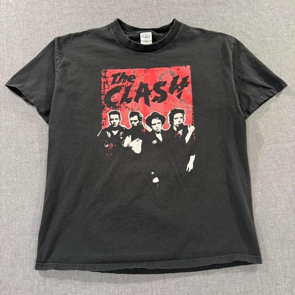 Vintage Y2K The Clash T-shirt Punk Band Black Mens Large