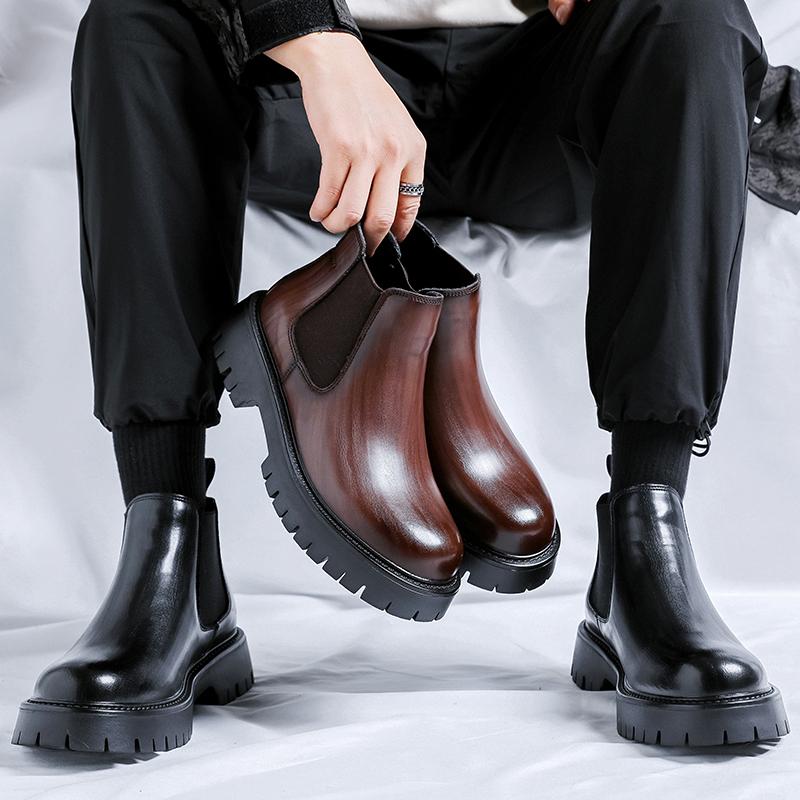 Men Dress Shoes Personality Trend Paty Leather Wedding Shoes Men Flats Leather Oxfords Formal Shoes