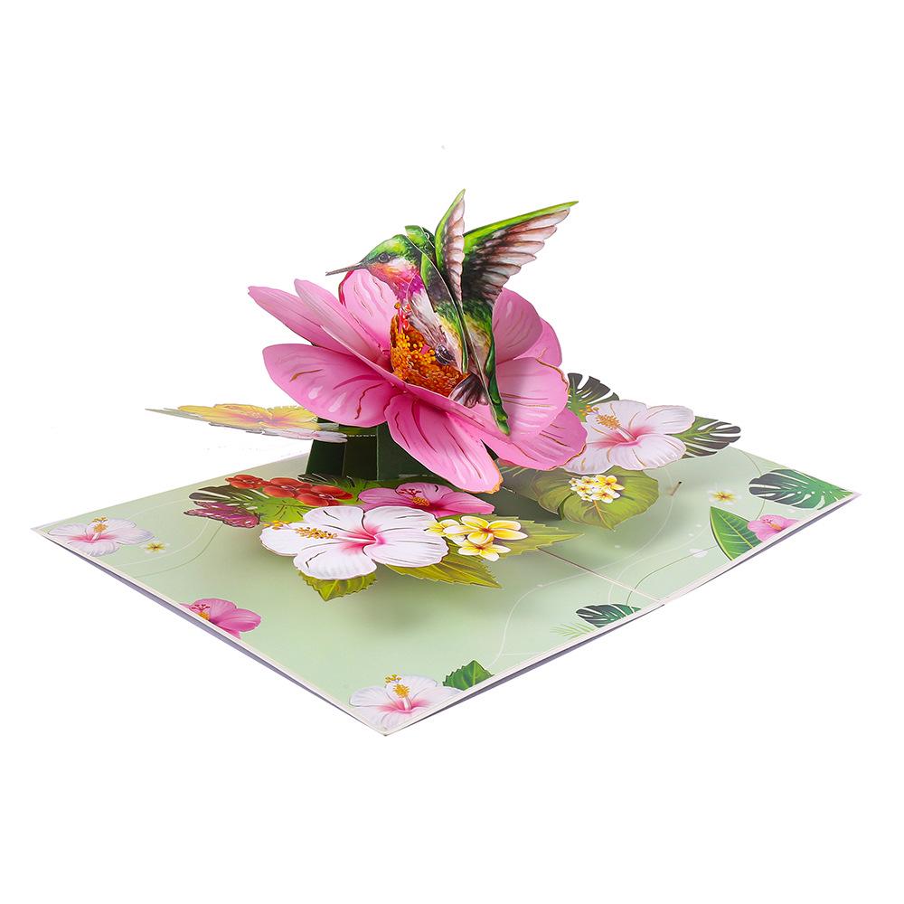 3D Hummingbird Hollow-out Greeting Card for Mother s Day, Birthdays & Festivals