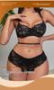 Black Lace Halter Bra & Panty Lingerie Set