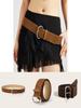 Street Style Solid Color Suede Women Casual Wide Belt For Trendy Womens Accessories