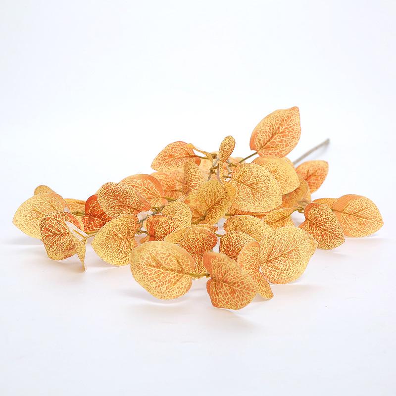 Elegant Artificial Eucalyptus Gold Coin Leaf Stem for Wedding Decor