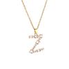 Luxury 26 Letter Necklace Women Unique Design White Zircon Crystal Collarbone Chain Party Jewelry Christmas Gift