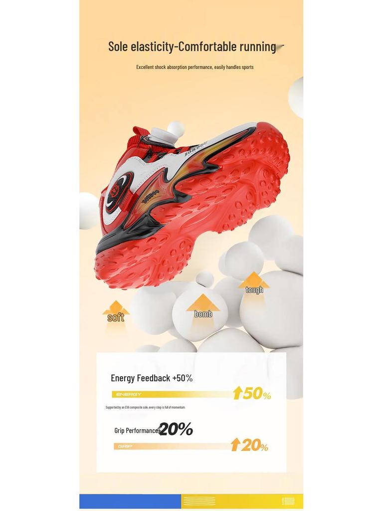 Bobodou Chłopięce Wodoodporne Skórzane Buty do Koszykówki Jesień/Zima 2025