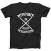 Drummer Men's Funny Weapons of Mass Percussion T-Shirt | Percussion Percussionist Rock Band Fun
