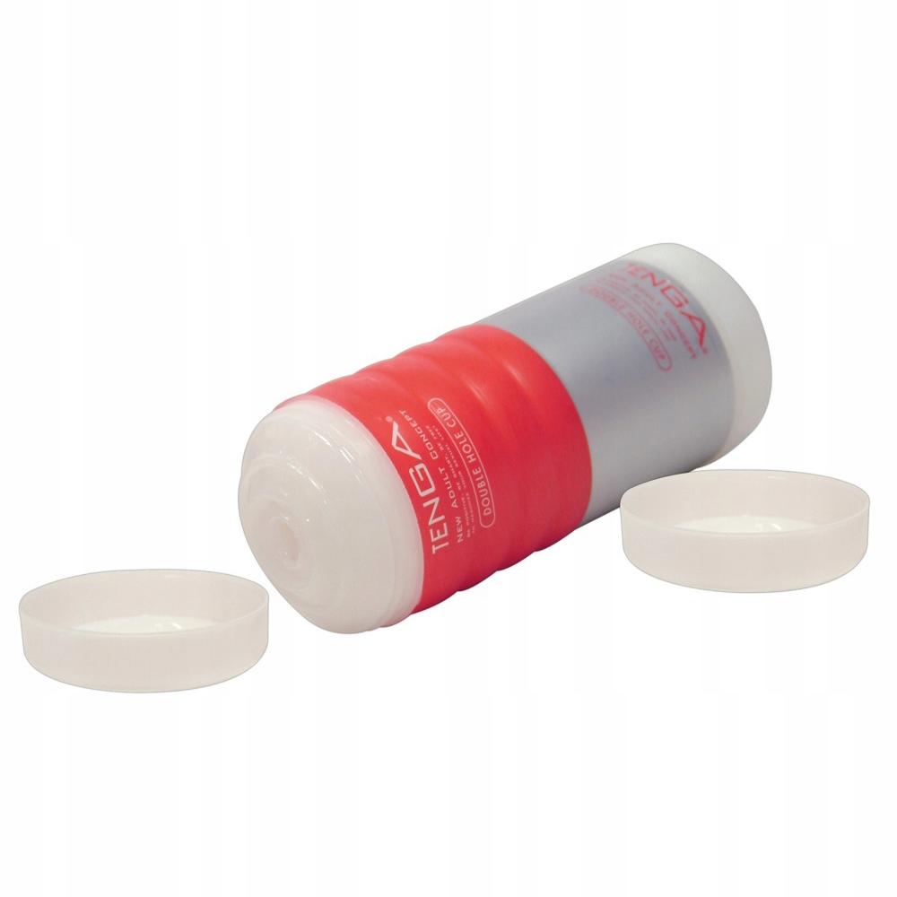 Tenga Dual Sensation Cup Jednorazowy Masturbator Z Dwoma Otworami Medium