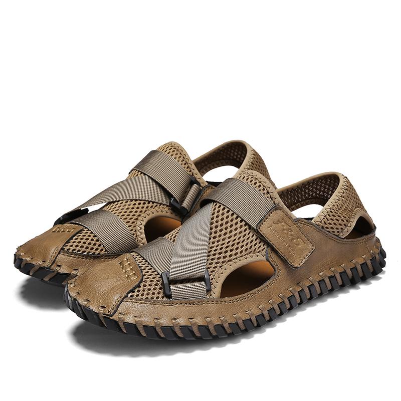Fashion Men Sandals Summer Designer Casual Beach Shoes Male Outdoor Slippers Sport Leather Non-Slip Loafers Luxury Flats Plus Size 47