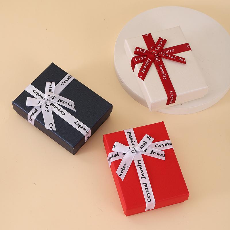 12PCS Bowknot Jewelry Box Earring Jewelry Organizer Necklace Storage Box Paper Organizers Storage Jewelry Display Gift Case