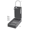 Waki Sangyo Emergency Key Box, Black, 110 x 72 mm, Spare Key Box, for Key Storage and Transfer, MBX-2204