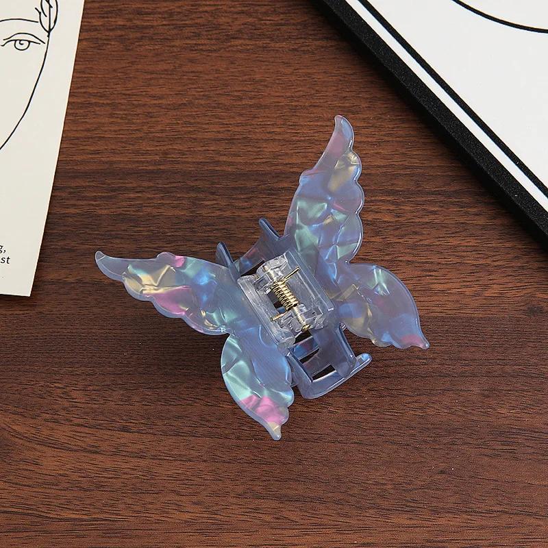 Gradient Butterfly Hair Claw Korean Simple Fashion Hair Claws Headwear Hairpin Women Colorful Hair Decorations Style Accessories