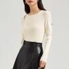 Elegant Women's Slim Fit Round Neck Long Sleeve Knit Pullover