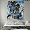 1PC Football Superstars Wall Hanging Printed Fabric Blanket Decorative Tapestries for Bedroom Living Room Home Decor