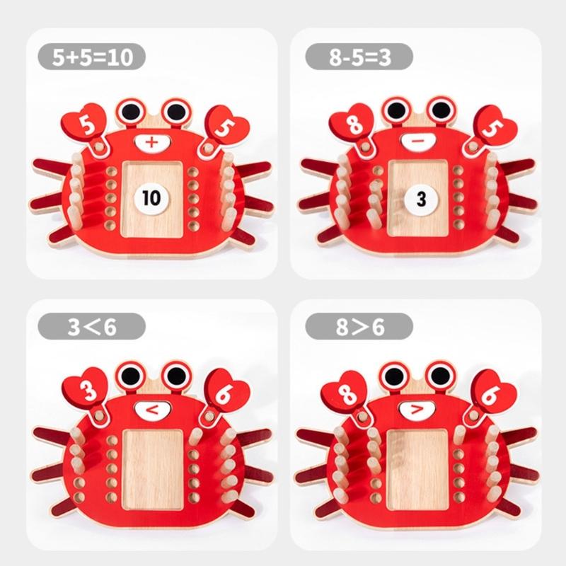 Educational Counting Set For Children Wooden Arithmetical Addition Subtraction Math Toy For Early Number Recognition Skill