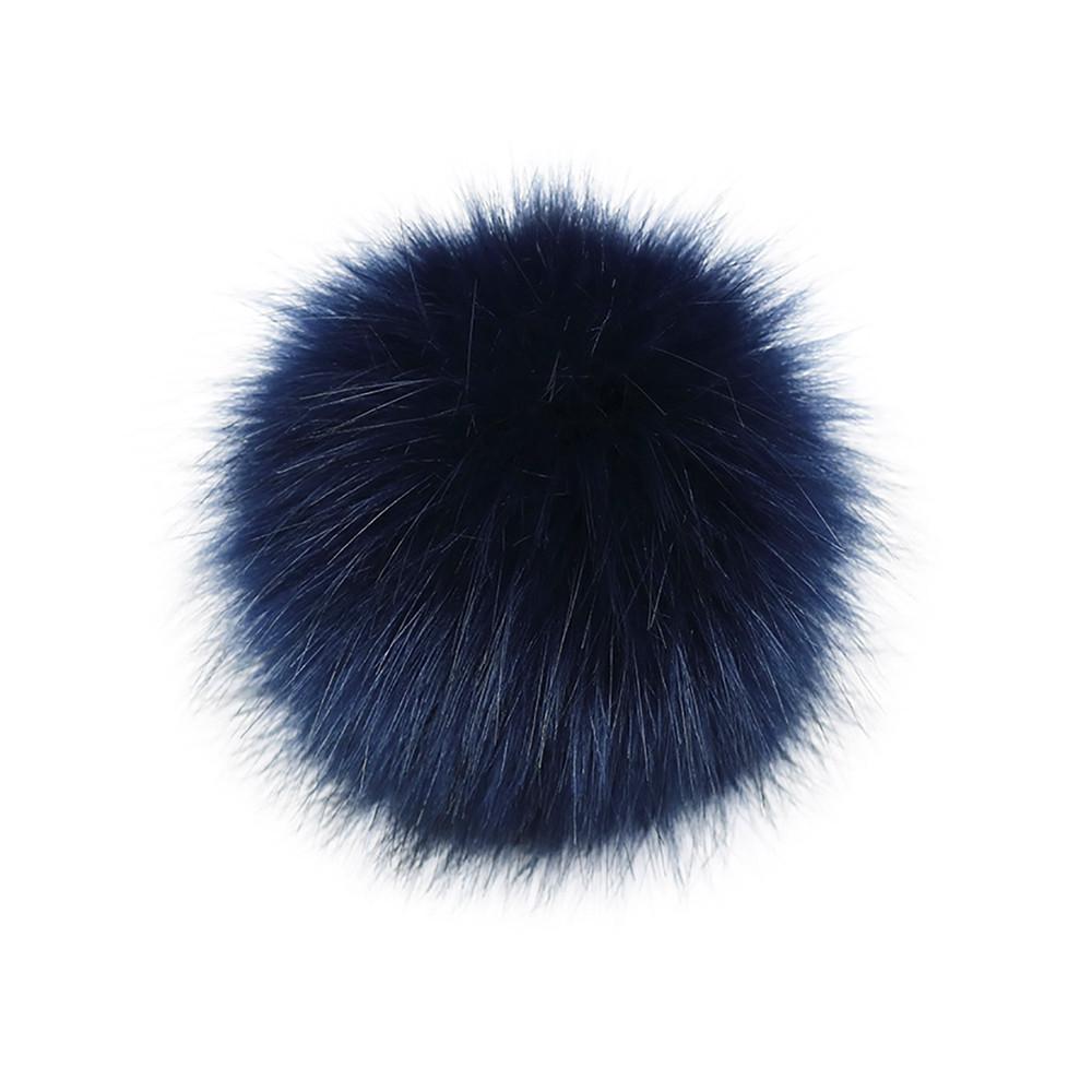 10cm Faux Fur Pom Pom with Elastic Band Soft Fluffy Artificial Fur Ball for Hats Bags Keychains and Crafts