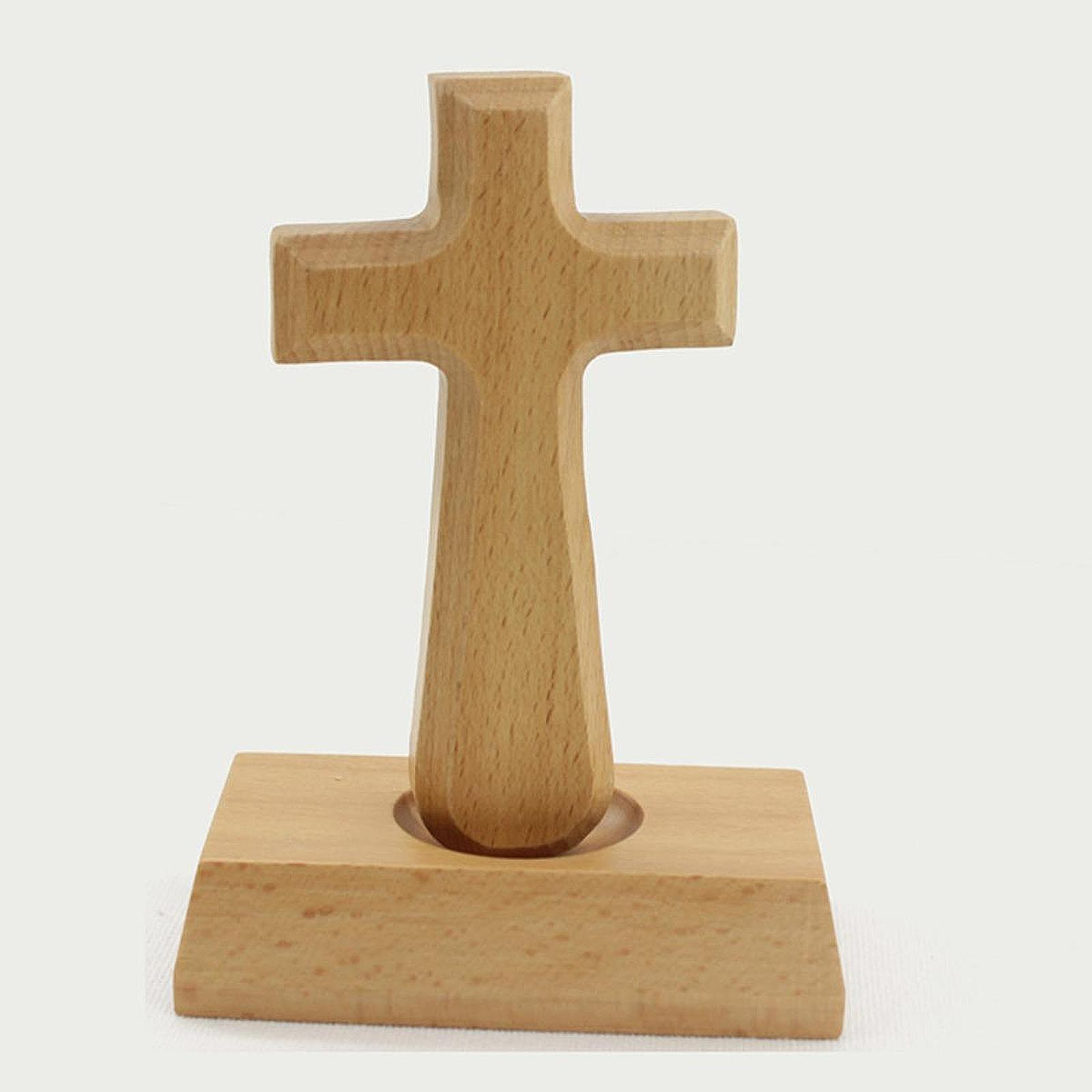 

Wooden Cross Figure Home Decoration Versatile Desk Sculpture Rustic Room Ornaments for Office Church