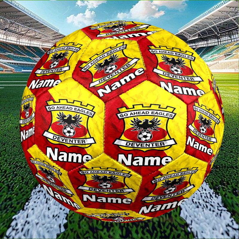 Custom Name Personalized Go Ahead Eagles Print Size 5 Soccer Ball Training & Match Football, for Team, Kicking, Gift for Football Enthusiasts