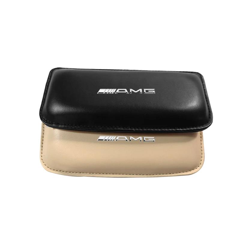 AABIF1 Leather Knee Pad Car Interior Pillow Comfortable Elastic Cushion Stickers For Mercedes Benz AMG W204 W213 W205 W211 W212 W176