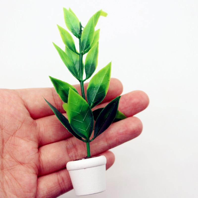 

Miniature Mini Tree Potted for Green Plant in Pot Dollhouse Furniture Home Decor Simulation Potted Plants