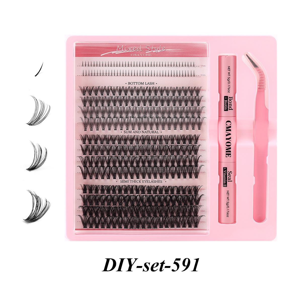 320 Cluster Dense D Curl Eyelashes: Natural, Lightweight 5-16mm DIY Segmented False Lashes