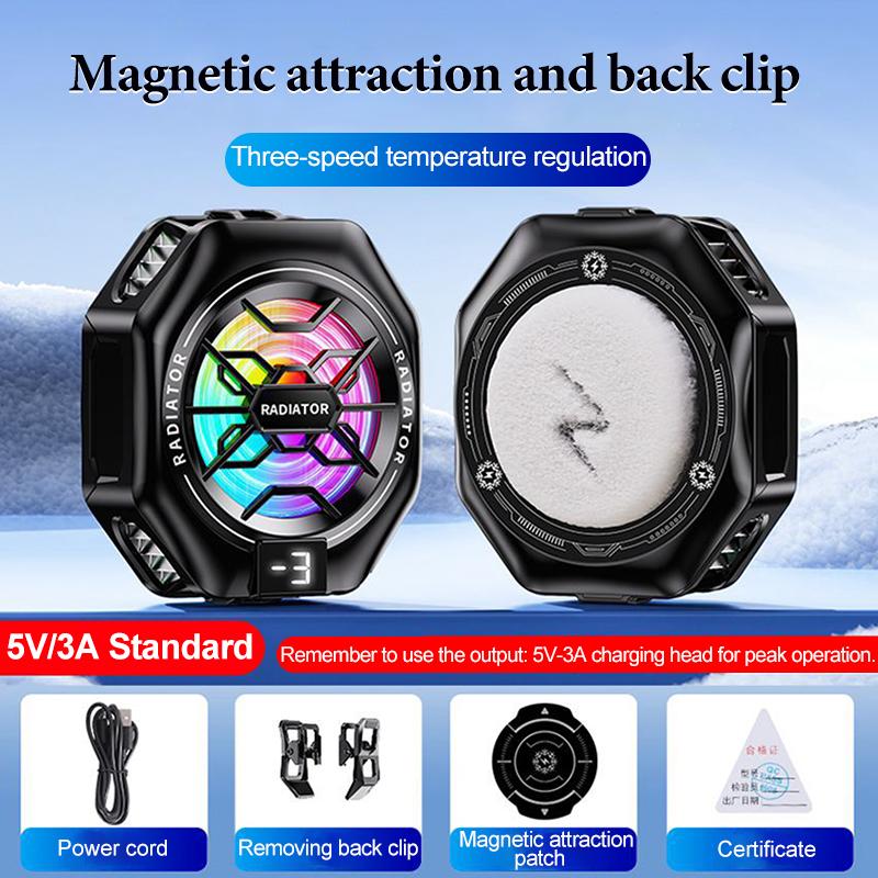 Black Shark Cooler For Cell Phone Cooling Fan Mobile Cooler Games Fan Cooling For Phone Accessories Cooler Phone Gaming Portable Black for TL05B