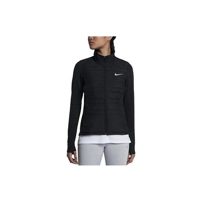 Logo-Print Dicke Sport-Laufjacke Damenjacke Schwarz AQ4739-010