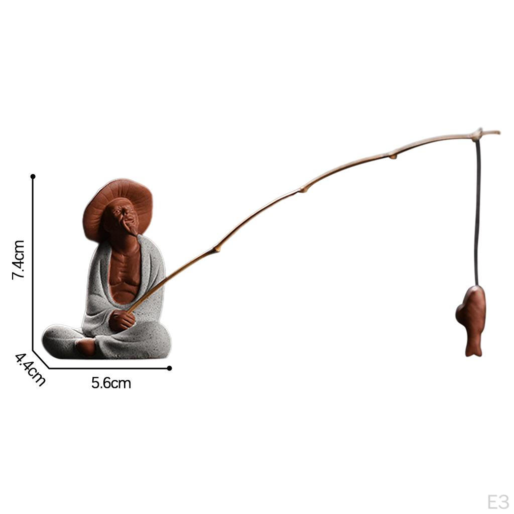 Statue Figurine Tea Ornament Accessories Ceramic Sculpture Decoration Gift for Tearoom Children's