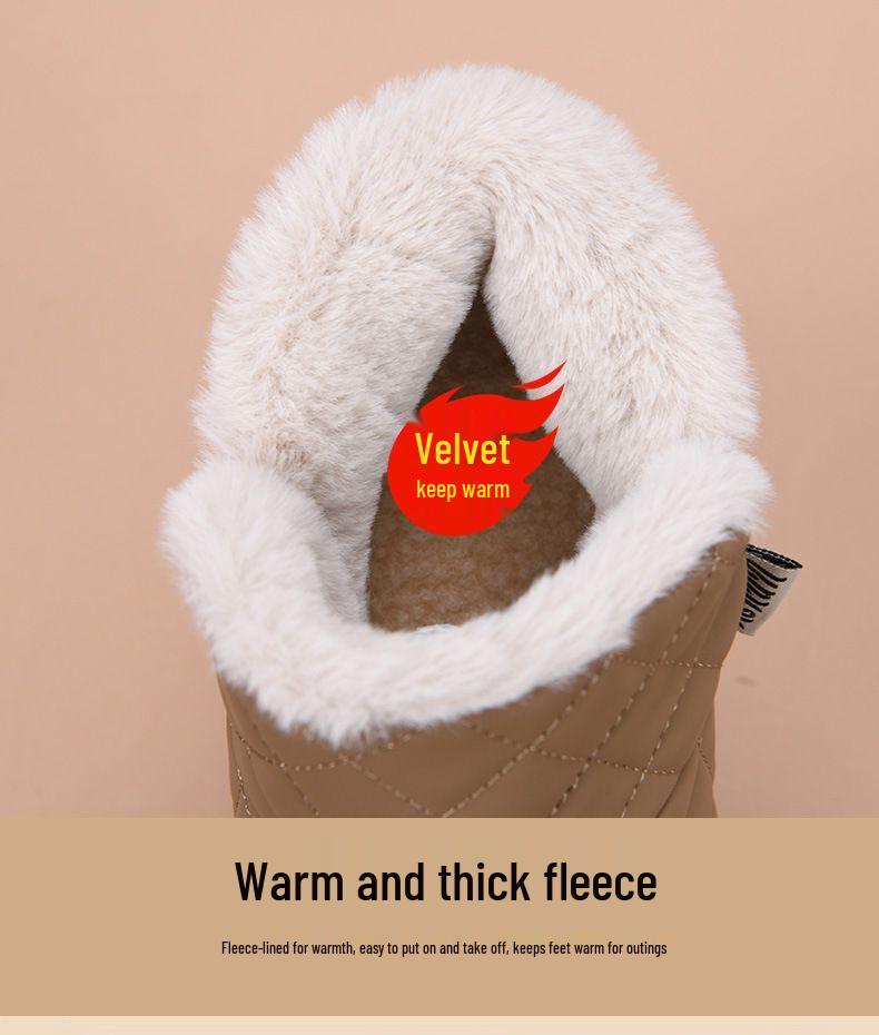 2025 Women's Winter Plush Snow Boots - Warm, Non-Slip, Lightweight Booties