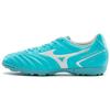Mizuno Monarcida Neo 2 Round Toe Lace-Up TF (Rubber Studs) Slip-Resistant Durable Lightweight Soccer Shoes Men Sneaker Light-Blue P1GD232525