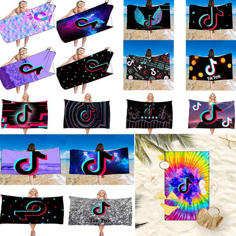 Tiktok 3d Printed Towel Bathing Bathrobe Beach Swimming Swimwear Shower Towel