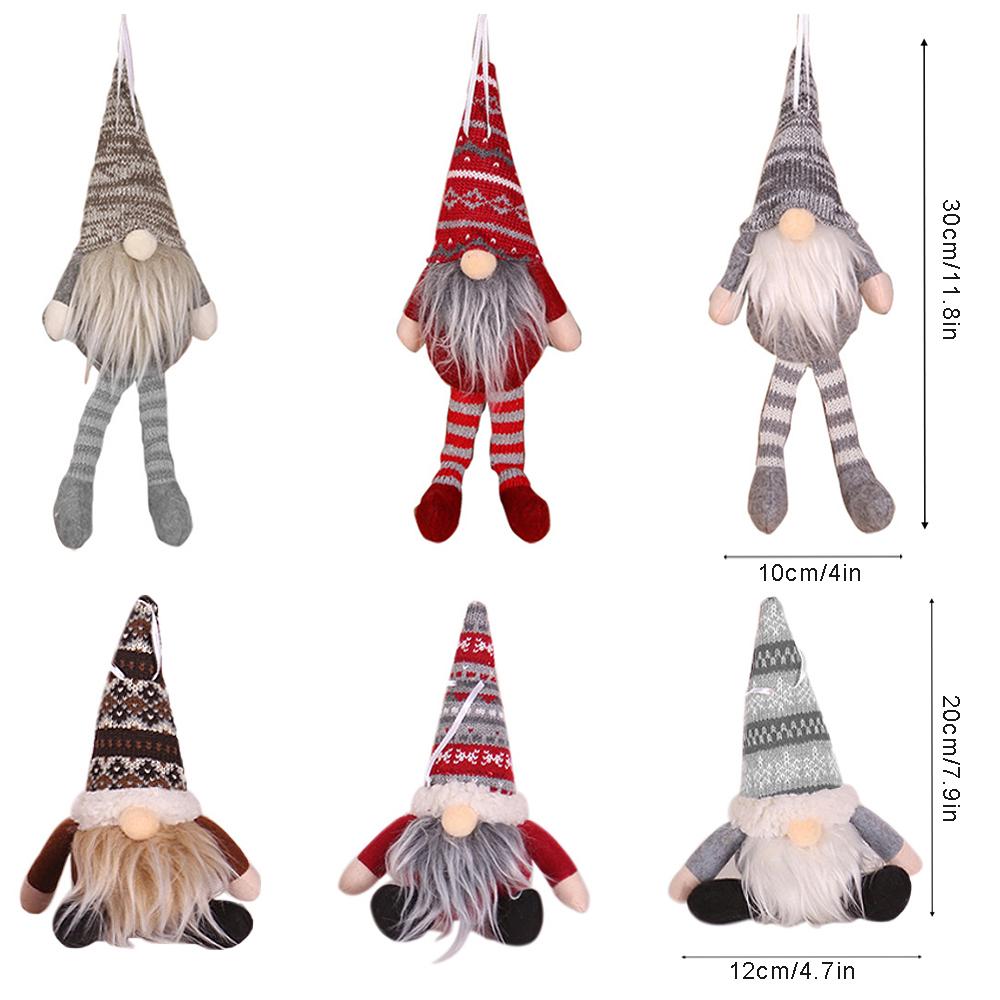 Weihnachtsbaumschmuck, 3 Stück Gesichtslos Bartpuppe Weihnachts-Hängeornamente Weihnachts-Hängeanhänger für Party Zuhause Dekoration