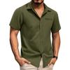 Mens Casual  Shirt Short Sleeve Button Down Shirt Summer Beach Shirts