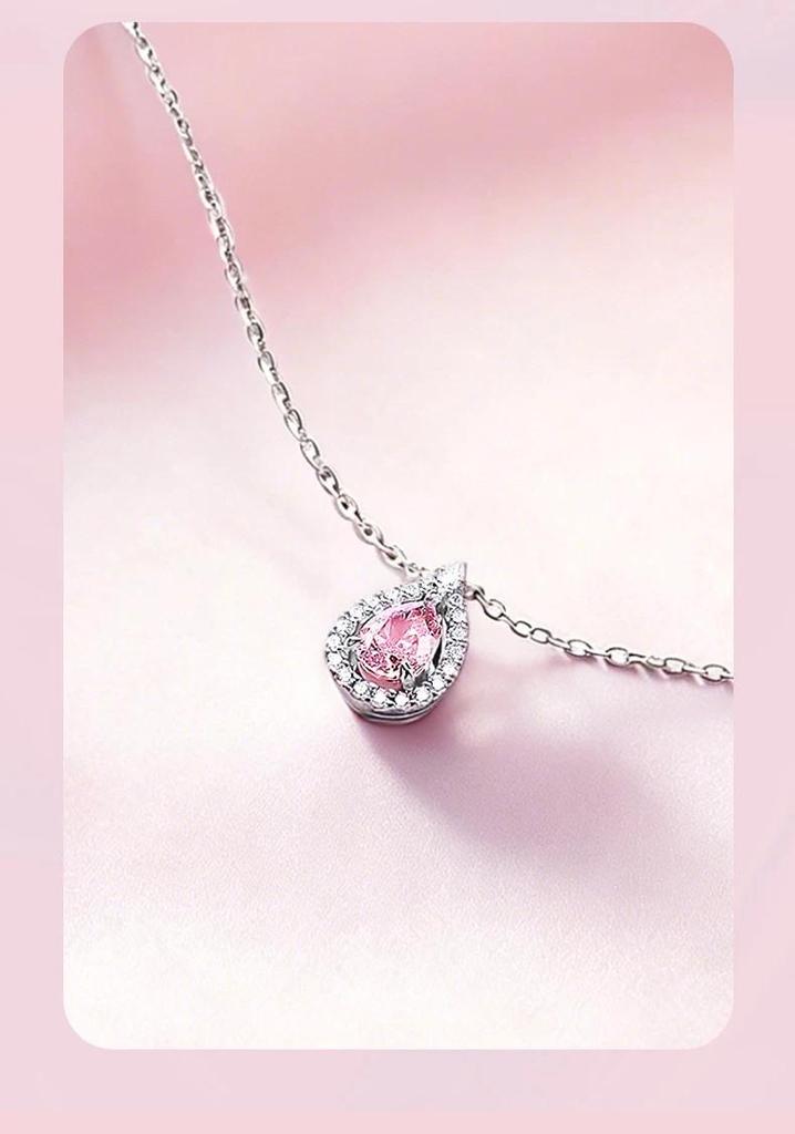 925 Sterling Silver Teardrop Necklace: Elegant, Niche Design Clavicle Chain Gift for Her