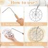3pcs Bunuelos Mold with Handle Aluminum Achappam Mold Rosette Maker Kit Cookie Cake Tool Cast Waffle Rosette Iron Set Cooking Stamp Maker Kit