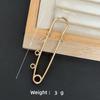 Colorfast Electroplated Safety Pin Brooch with Loop Holder for Sweaters and Pants